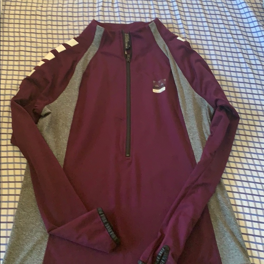 Purple & Gray Half Zip Size Large PINk pullover